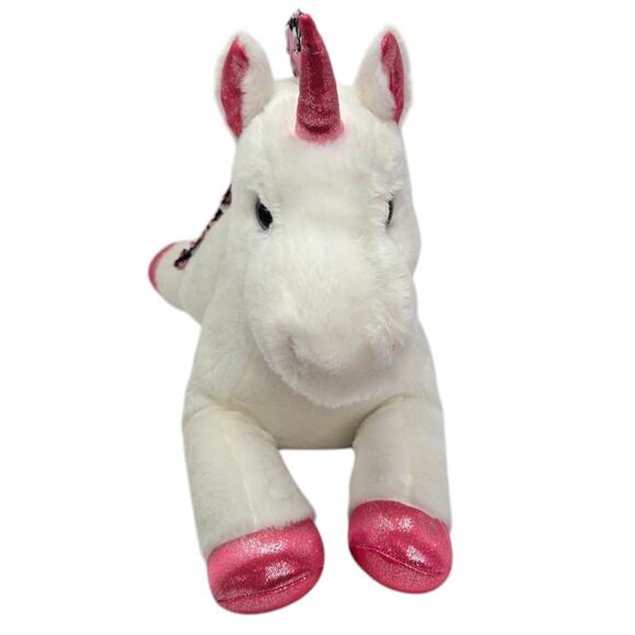 Aurora Shimmers Unicorn Reversible Sequins‎ Fantasy Stuffed Animal Plush Toy 18" - Picture 3 of 8